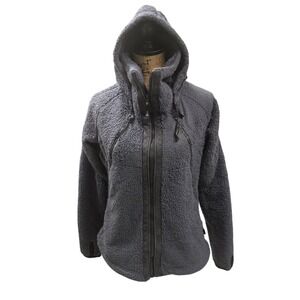 KUHL Flight Jacket Fleece Full Zip Hooded Charcoal Gray Small 2015 Hiking Coat